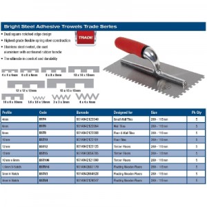 TROWEL - BRIGHT STEEL 10MM