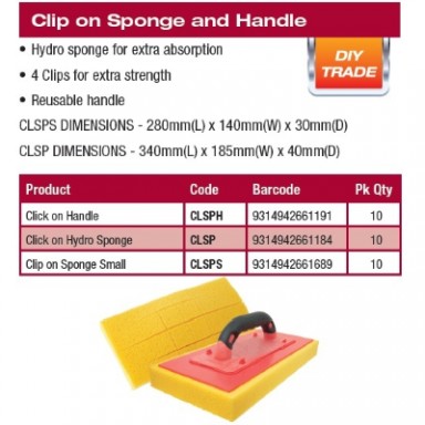 LARGE SPONGE CLIP ON FOR CLSPH 340 x 180 x 40mm